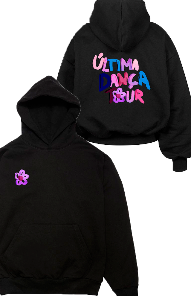 SWEAT UDT FLOR ARCO IRIS PRETO